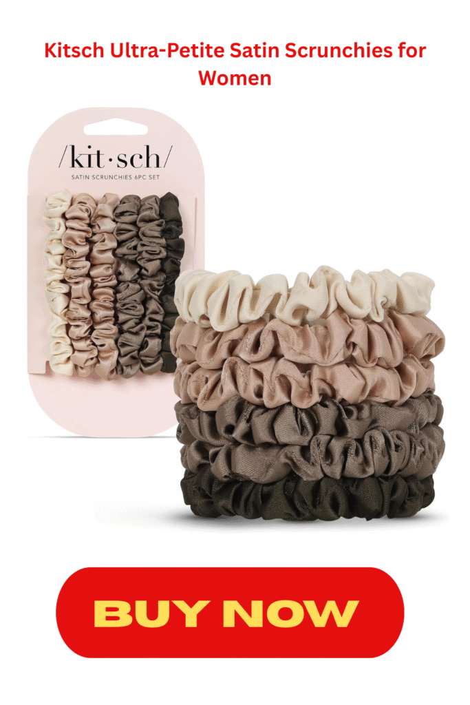 Kitsch Ultra-Petite Satin Scrunchies for Women